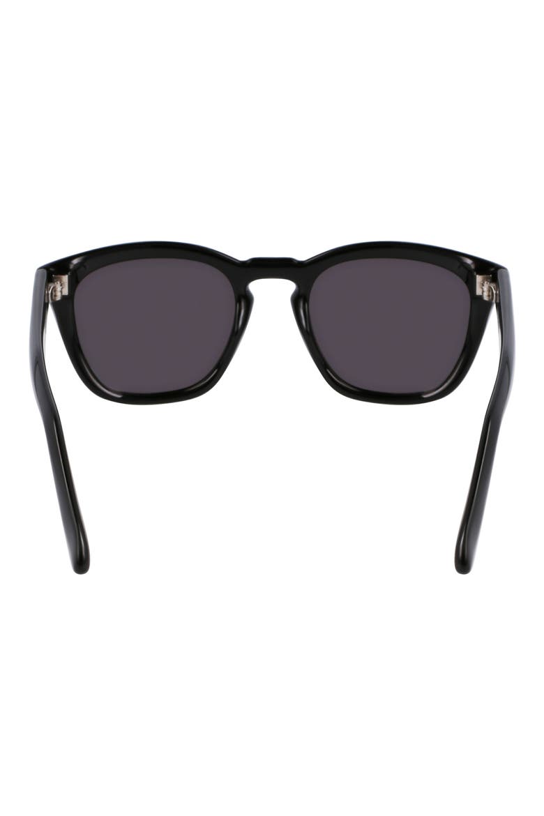 50mm Modified Rectangular Sunglasses, Alternate, color, BLACK