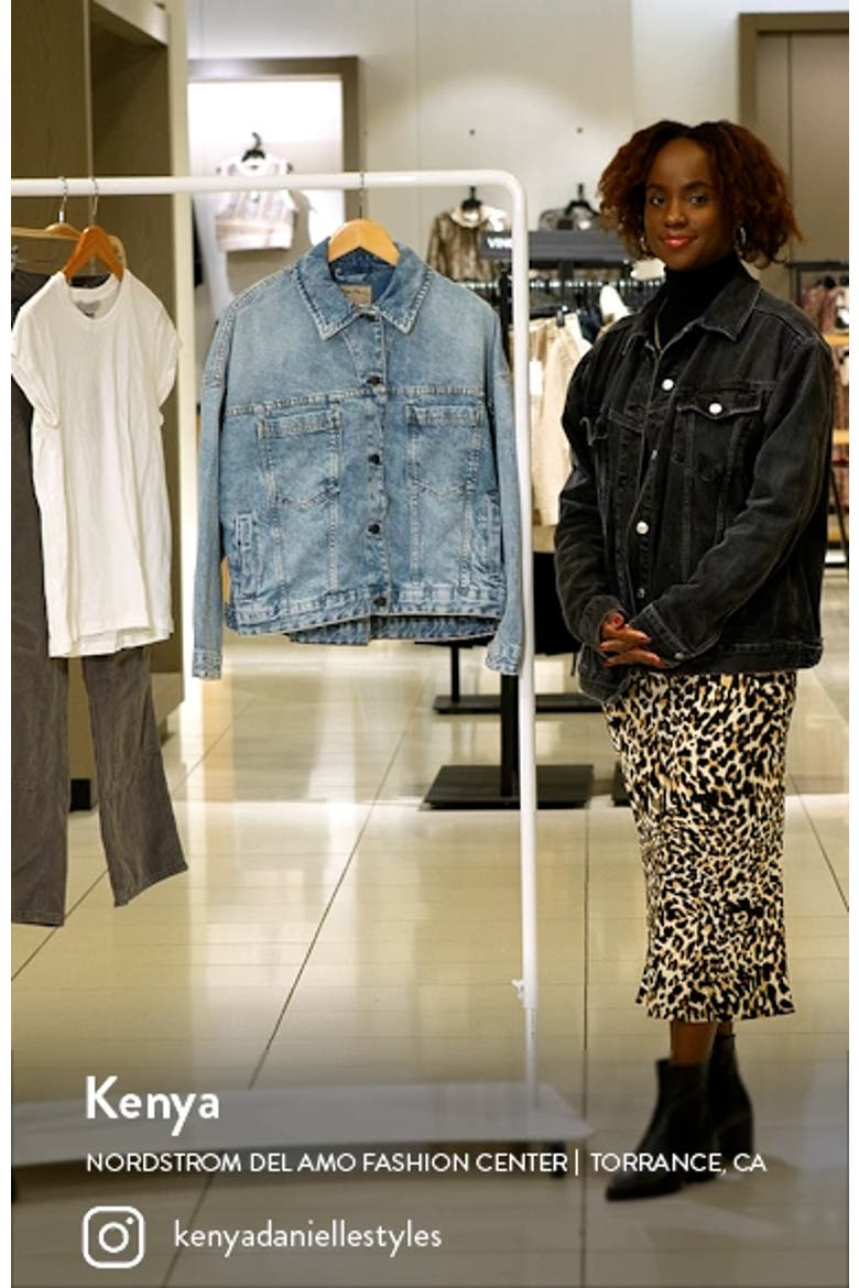 We The Free Opal Swing Denim Trucker Jacket (Women) | Nordstrom