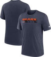 Nike Men's Nike Heather Navy Chicago Bears Long Pass Tri-Blend T-Shirt