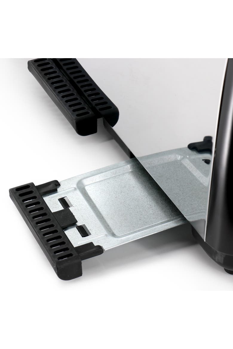 4 Slice Wide Slot 1400W Stainless Steel Toaster, Alternate, color, Black
