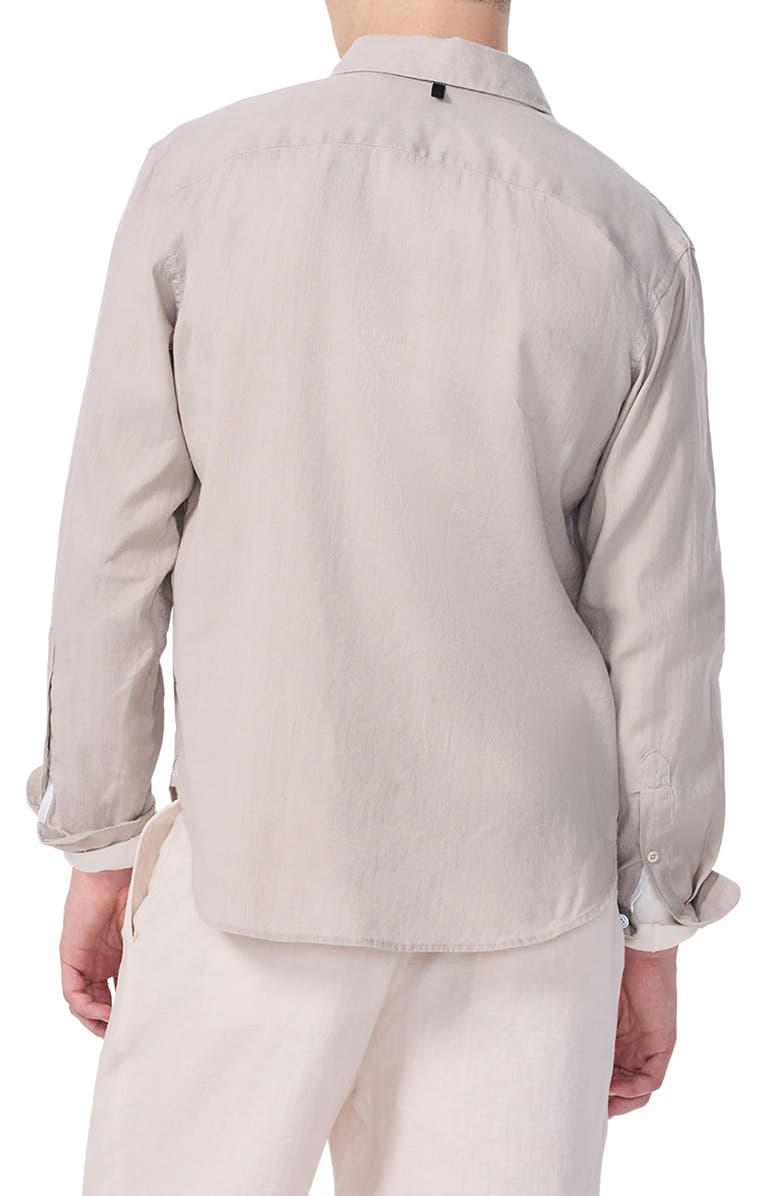 rag & bone Finch Linen Blend Button-Up Shirt, Alternate, color, Cashmere Grey