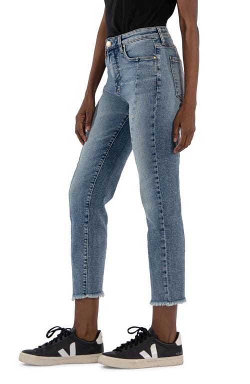 KUT FROM THE KLOTH KUT FROM THE KLOTH RACHAEL FAB AB FRAYED HIGH WAIST CROP JEANS