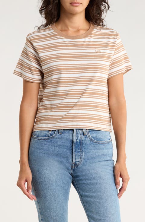 Seeing Stripes Short Sleeve Crop Tee