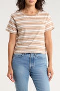 RVCA Seeing Stripes Short Sleeve Crop Tee