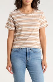 RVCA Seeing Stripes Short Sleeve Crop Tee