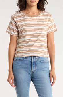 RVCA Seeing Stripes Short Sleeve Crop Tee