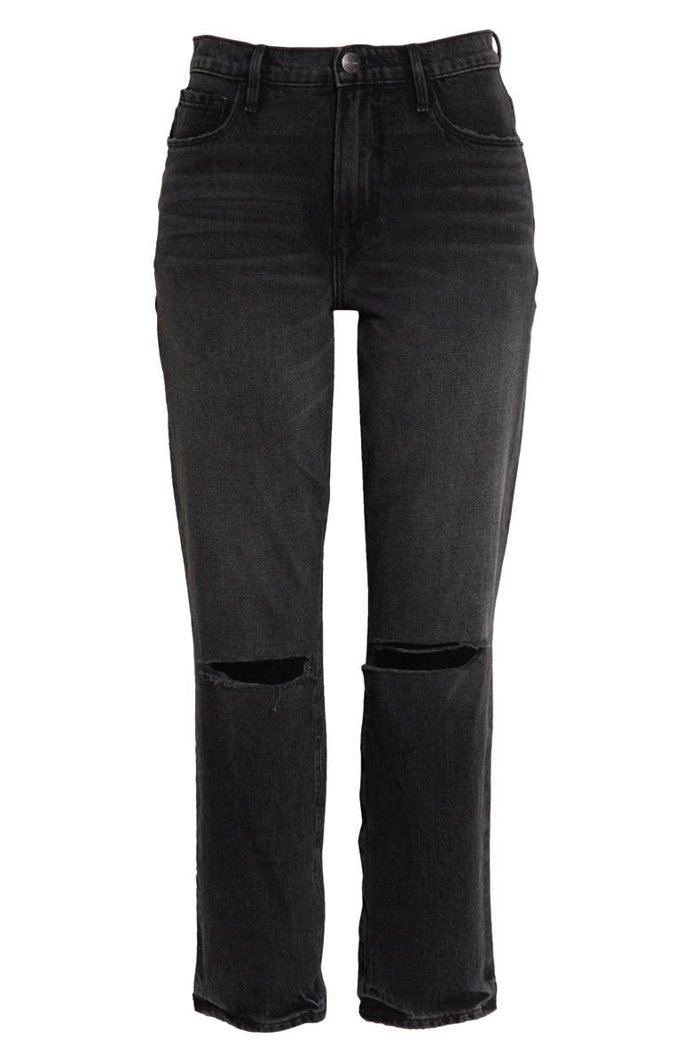 FRAME Le Sylvie Ripped High Waist Straight Leg Jeans, Alternate, color,