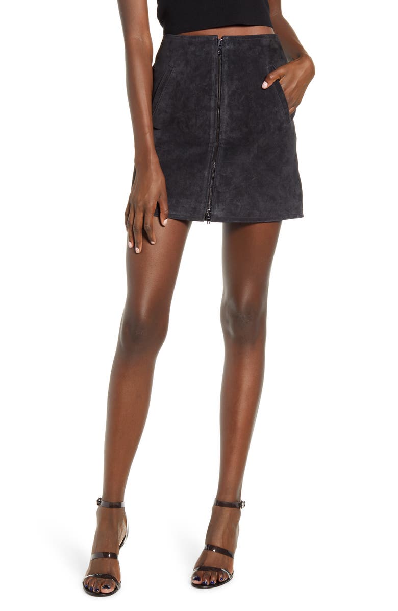 BLANKNYC Suede Miniskirt, Main, color, 