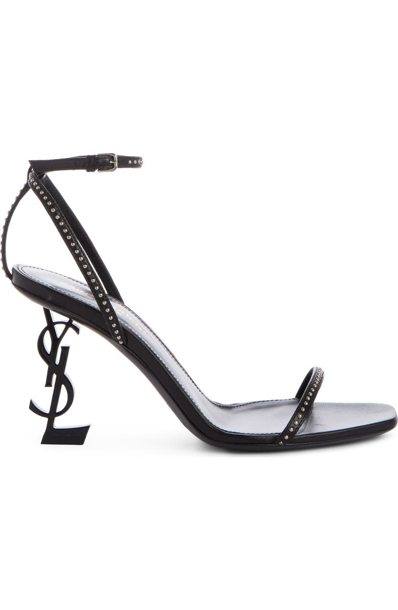 Saint Laurent Opyum YSL Studded Ankle Strap Sandal, Alternate, color,