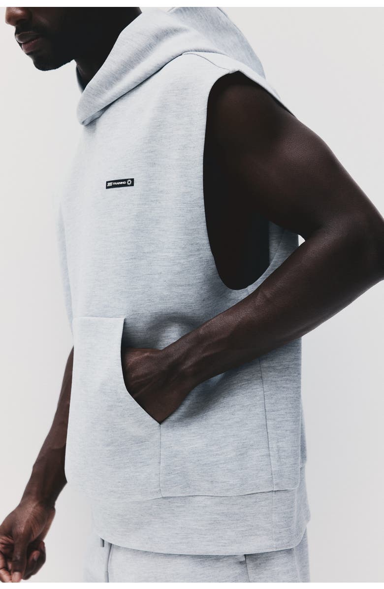 H&M Sleeveless sports hoodie with drymove, Alternate, color, Gray Melange