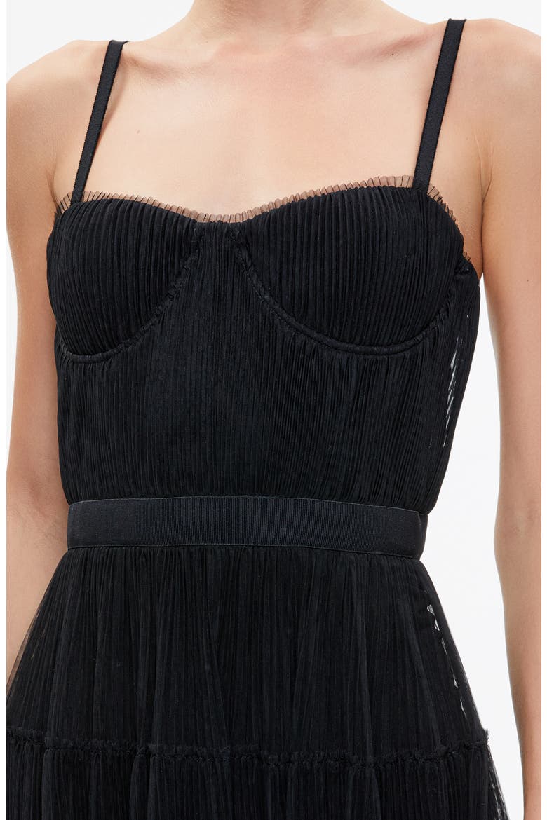 Deena Pleated Maxi Dress, Alternate, color, BLACK