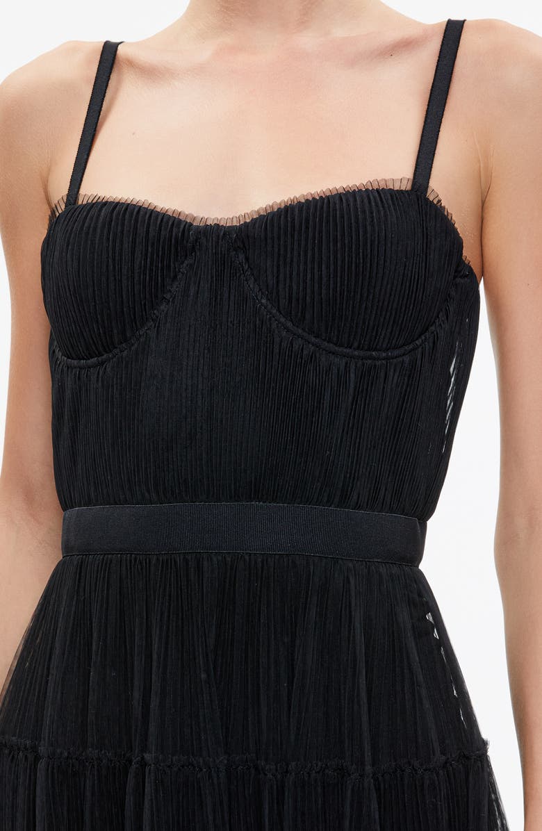 Alice + Olivia Deena Pleated Maxi Dress, Alternate, color,