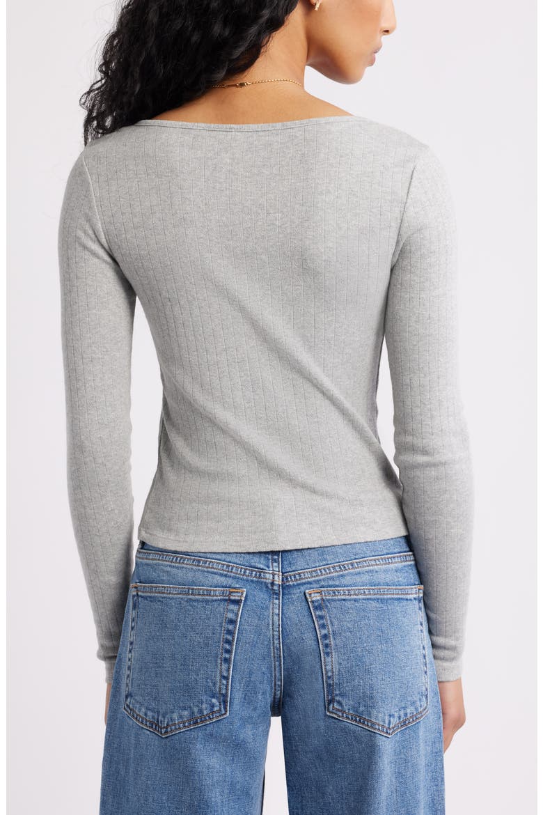 Scoop Neck Pointelle Cardigan, Alternate, color, GREY SOFT HEATHER