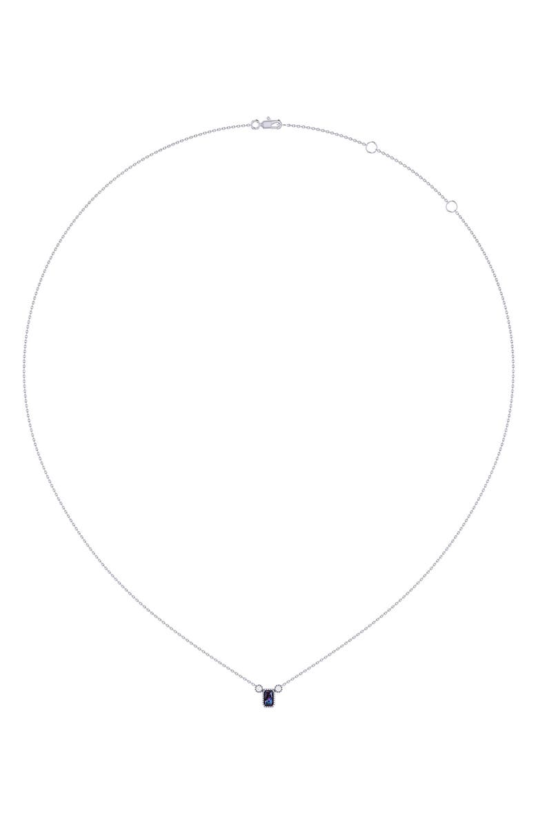 LuvMyJewelry La Vie Emerald Cut Alexandrite & Diamond Pendant Necklace - 0.04ct., Alternate, color, 