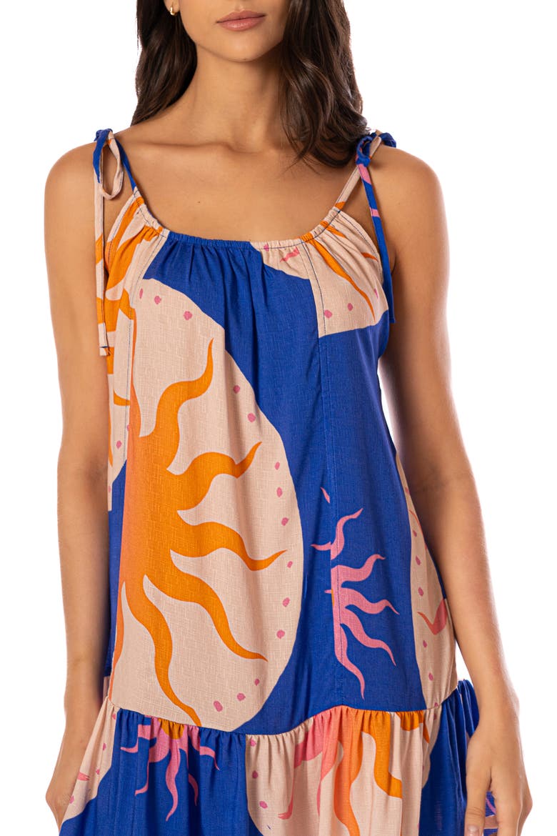 Sunlit Bloom Magnolia Cover-Up Dress, Alternate, color, OPEN BLUE