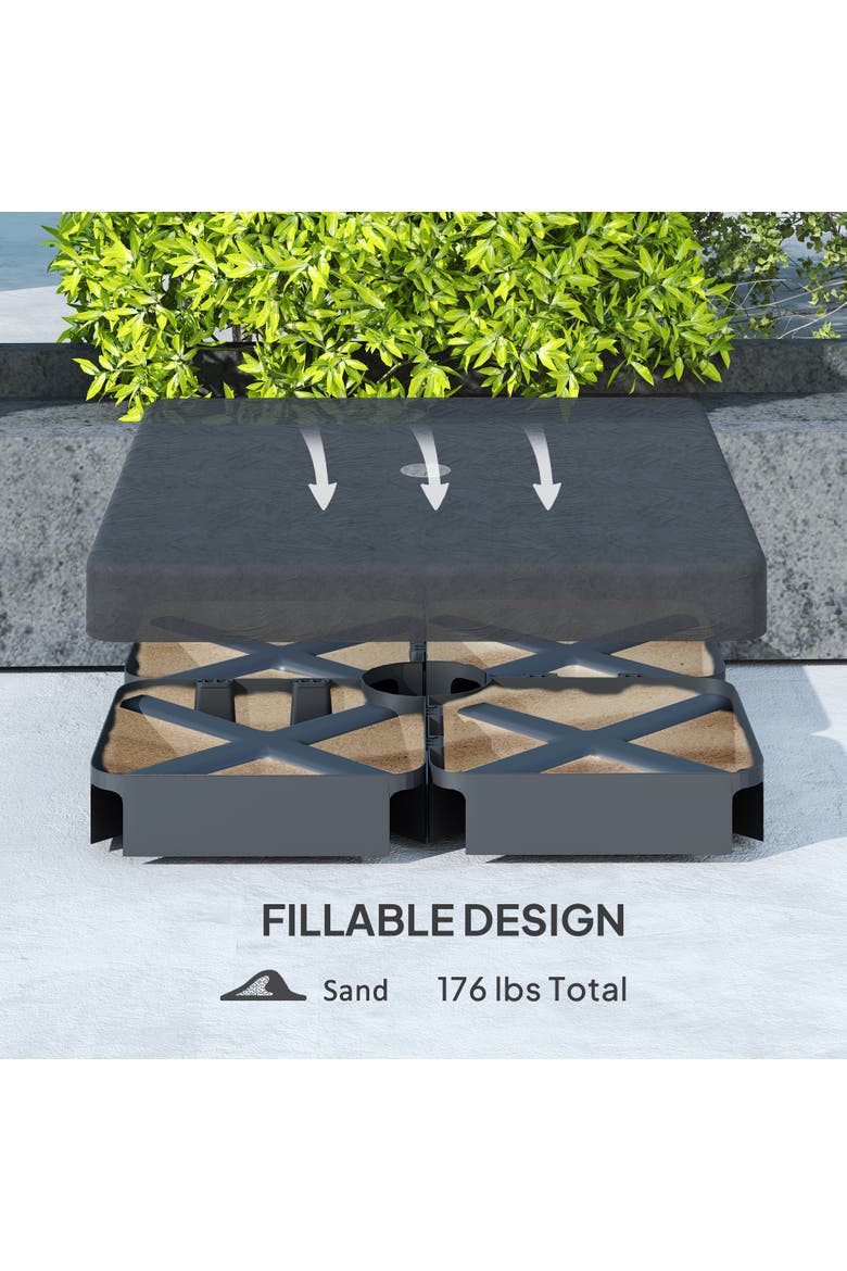 Patio Umbrella Base, Alternate, color, Black