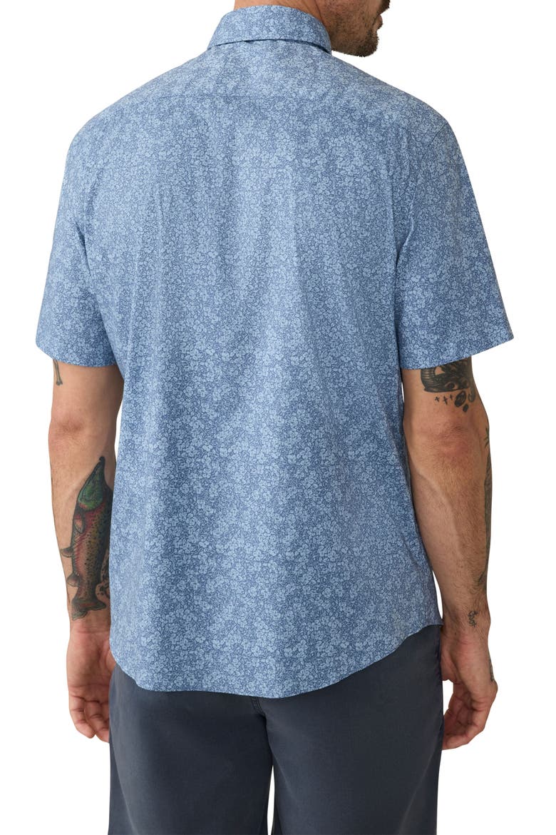 Movement Short Sleeve Button-Up Shirt, Alternate, color, HORIZON BLOOM
