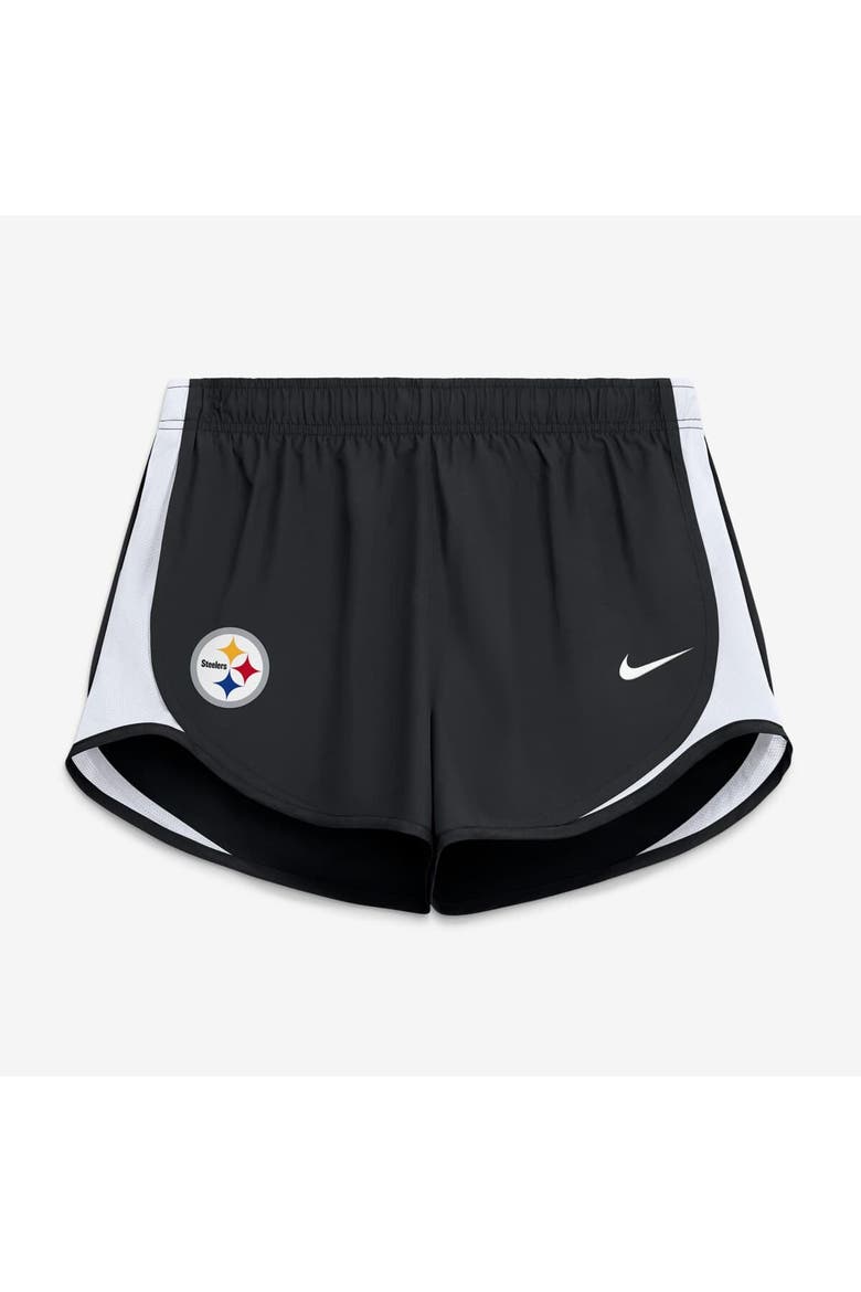 Women's Nike Black Pittsburgh Steelers Tempo Mid-Rise Dri-FIT Shorts, Alternate, color, Black