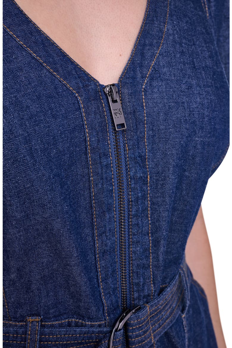 Crosby Belted Puff Sleeve Denim Dress, Alternate, color, CROSBY WASH