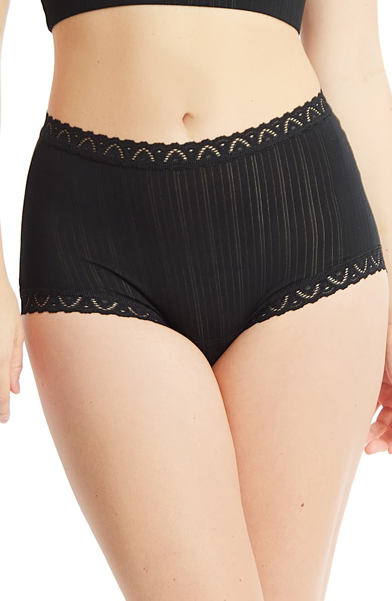 Hanky Panky MellowLuxe<sup>™</sup> High Waist Boyshorts, Main, color, Black