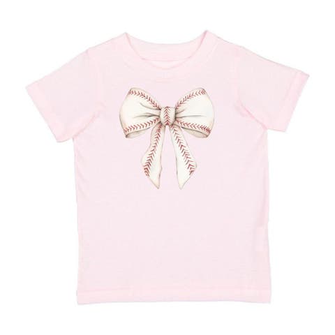 Baseball Bow Short Sleeve T-Shirt (Baby, Toddler, Little Kid & Big Kid)