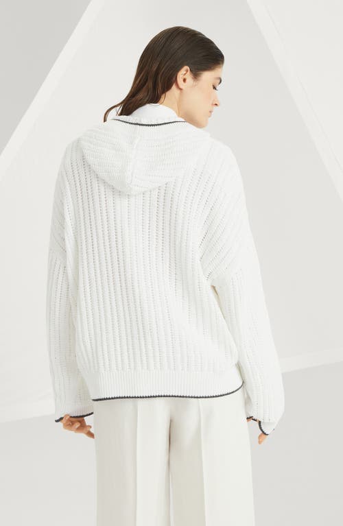 Brunello Cucinelli Sweatshirt With Monili In White
