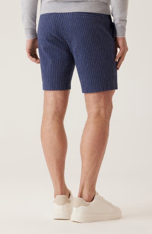 Deke Oasis Supernatural Seersucker Bermuda Shorts In Blue