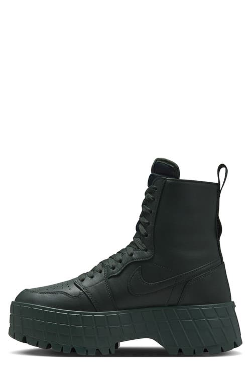Jordan Air 1 Brooklyn Platform Sneaker In Deepest Green/black/green