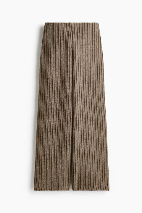 Wide Crinkled Trousers