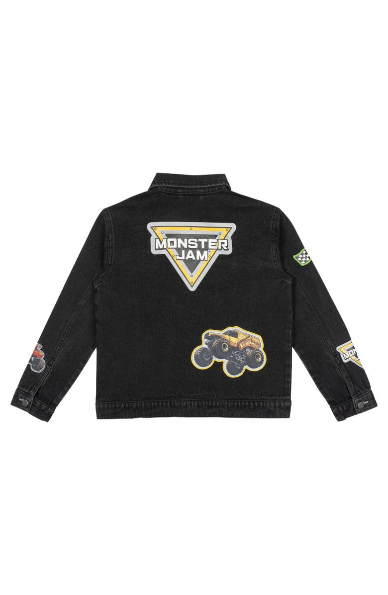 Monster Jam Boys' Denim Jacket, Alternate, color, Monster Jam Black