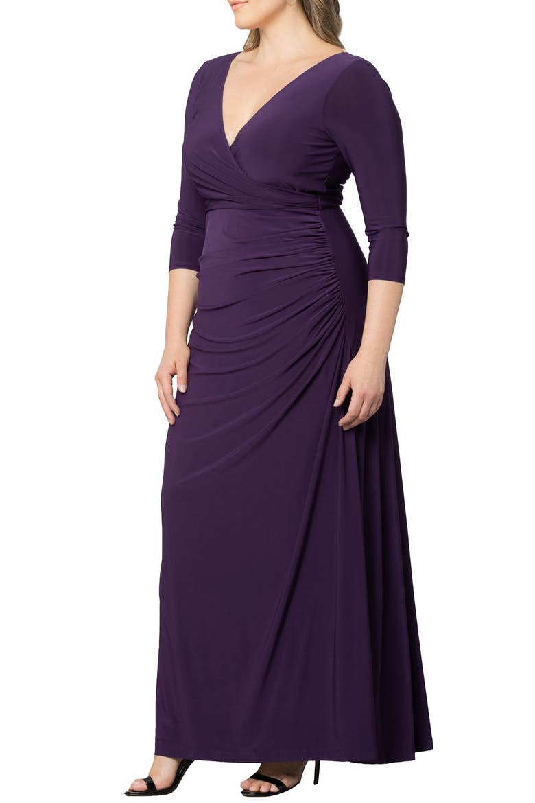 Gala Glam Cold Shoulder Gown, Alternate, color, IMPERIAL PLUM