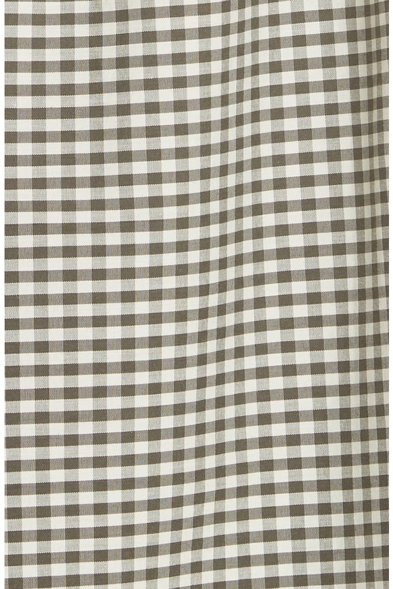 Gathered Gingham Drop Waist Dress, Alternate, color, SAGE OFF WHITE