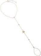 BY ADINA EDEN Diamond Pave & Bezel Star Of David Hand Chain 14K