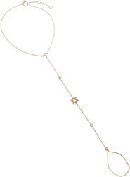 BY ADINA EDEN Diamond Pave & Bezel Star Of David Hand Chain 14K