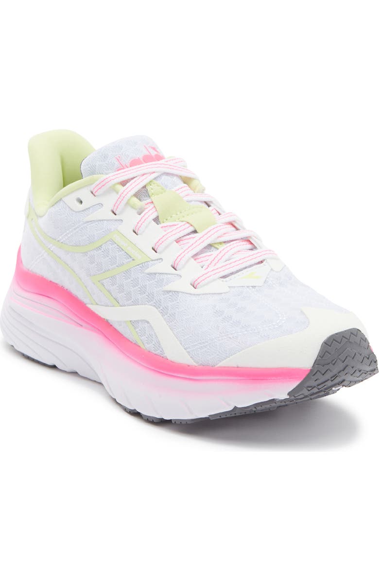 Diadora Equipe Nucleo Running Shoe, Main, color, Whisper White/ Dusty Turquoise