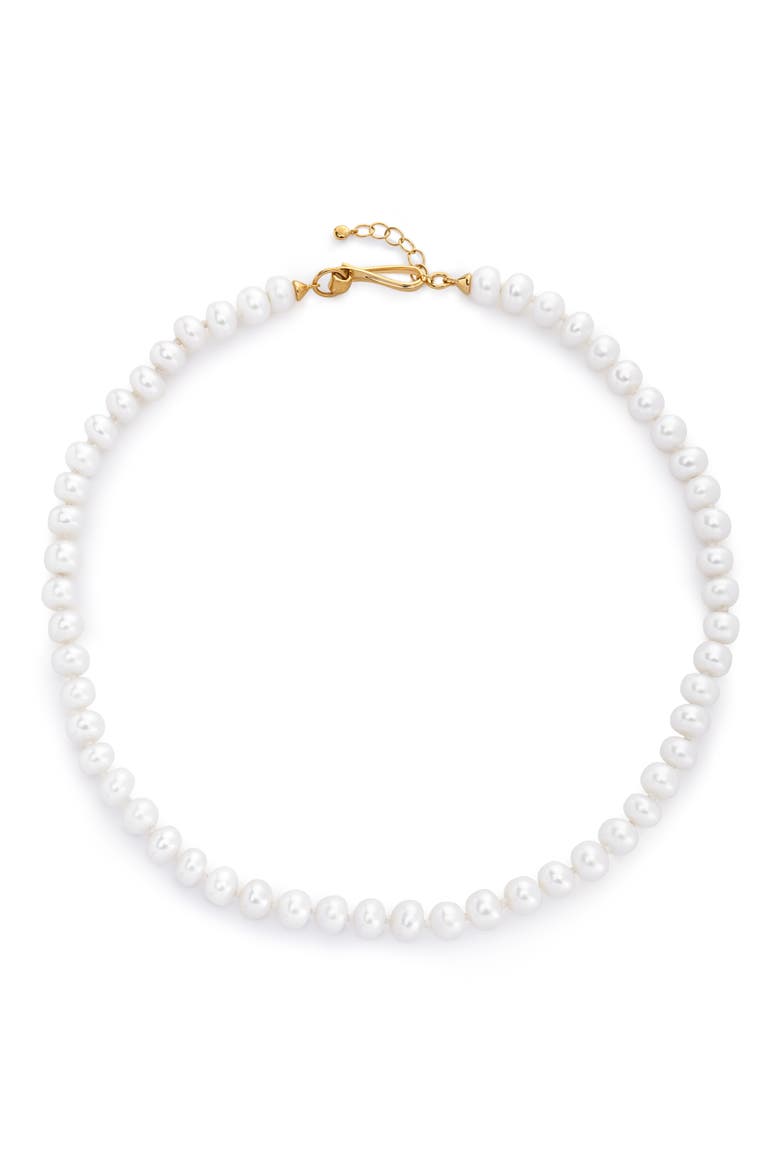 Nomade Bold Pearl Necklace, Main, color, 18K GOLD VERMEIL / PEARL