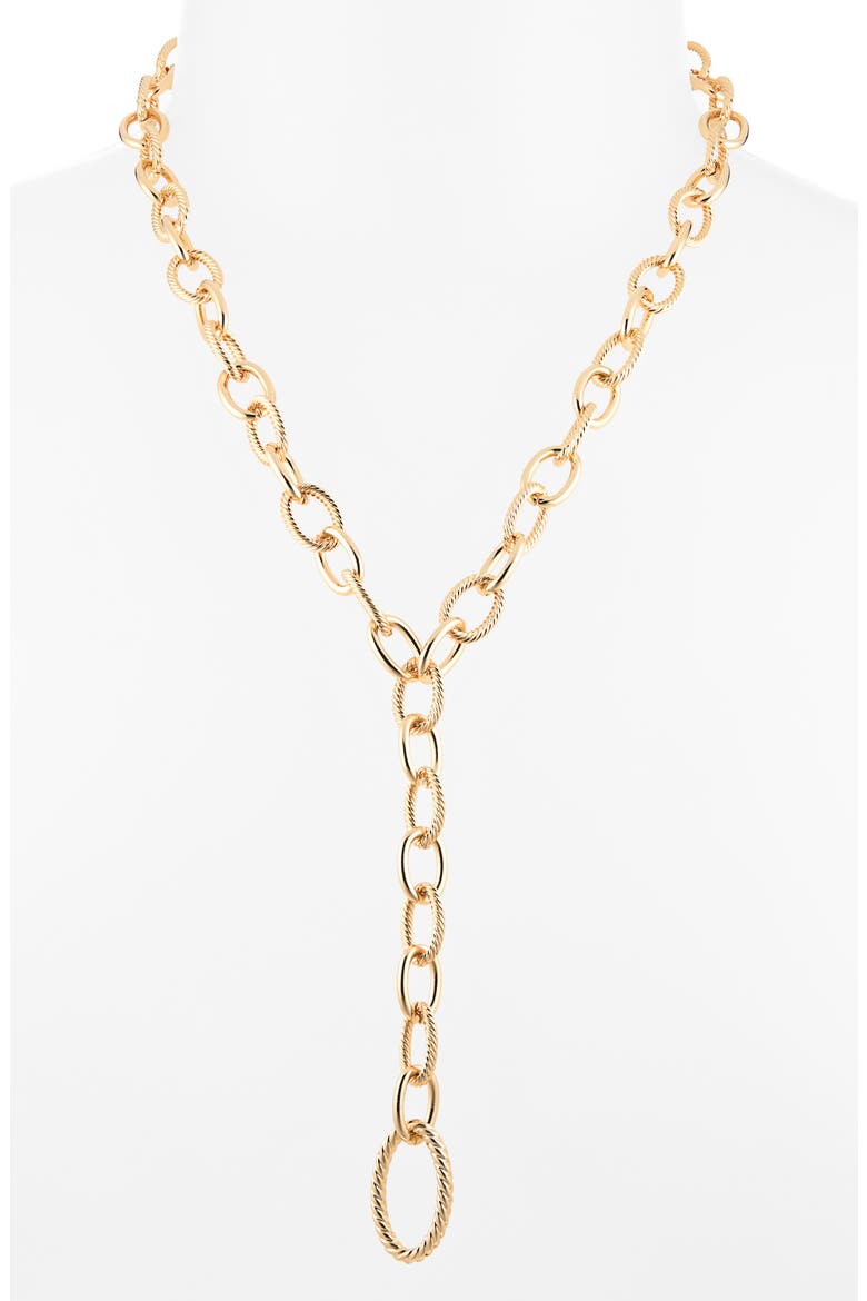 Oval Link Y-Necklace, Alternate, color, GOLD