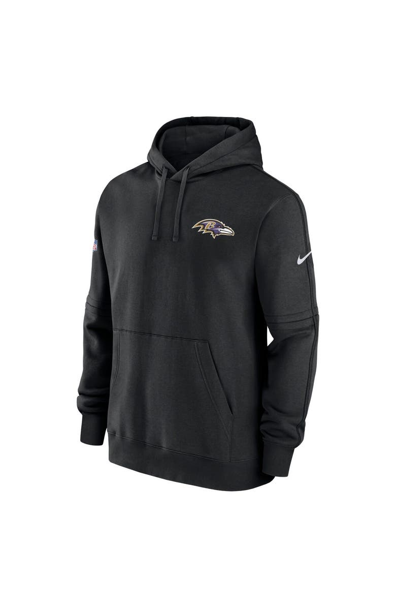 Nike Men's Nike Black Baltimore Ravens Sideline Club Fleece Pullover Hoodie, Alternate, color,