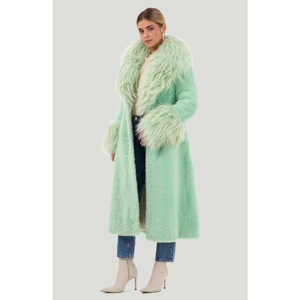 Gorski Cashmere Goat Coat In Green