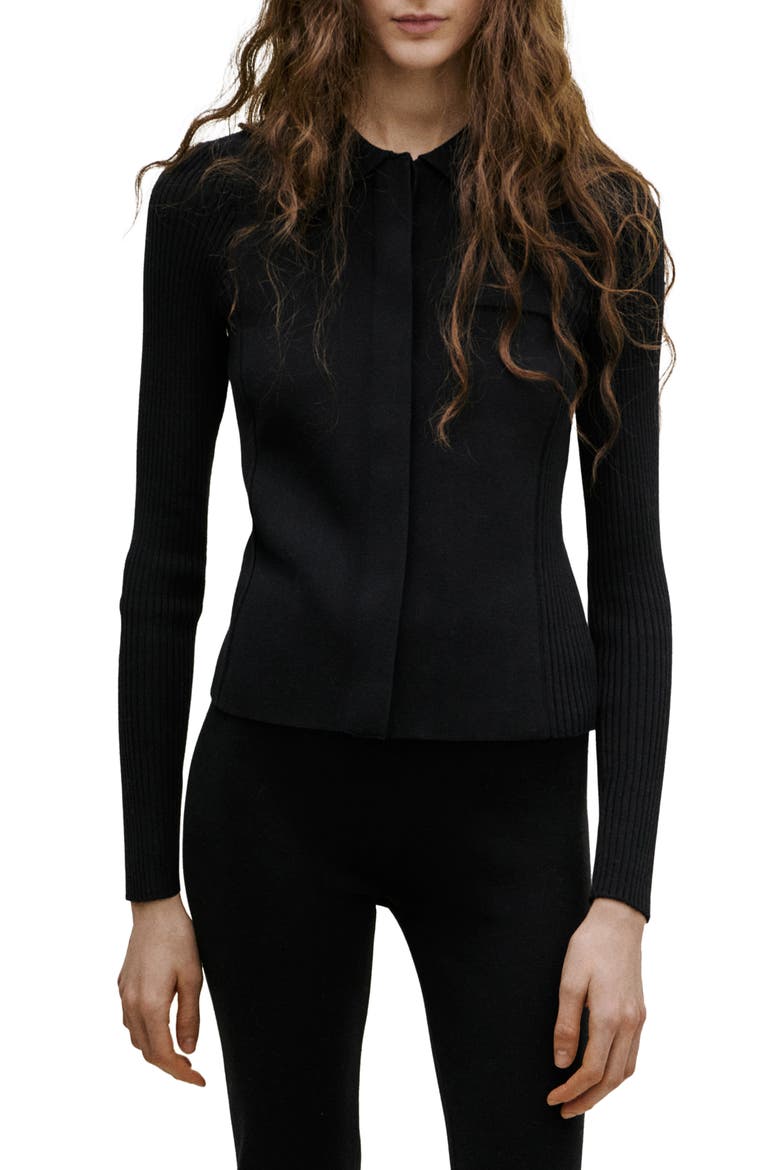 Pocket Cotton Cardigan, Main, color, BLACK