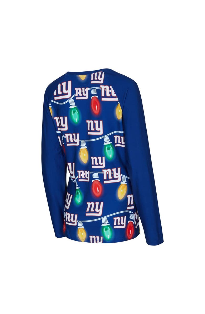 CONCEPTS SPORT Women's Concepts Sport  Royal New York Giants Garland Knit Raglan Long Sleeve T-Shirt & Pants Set, Alternate, color, 