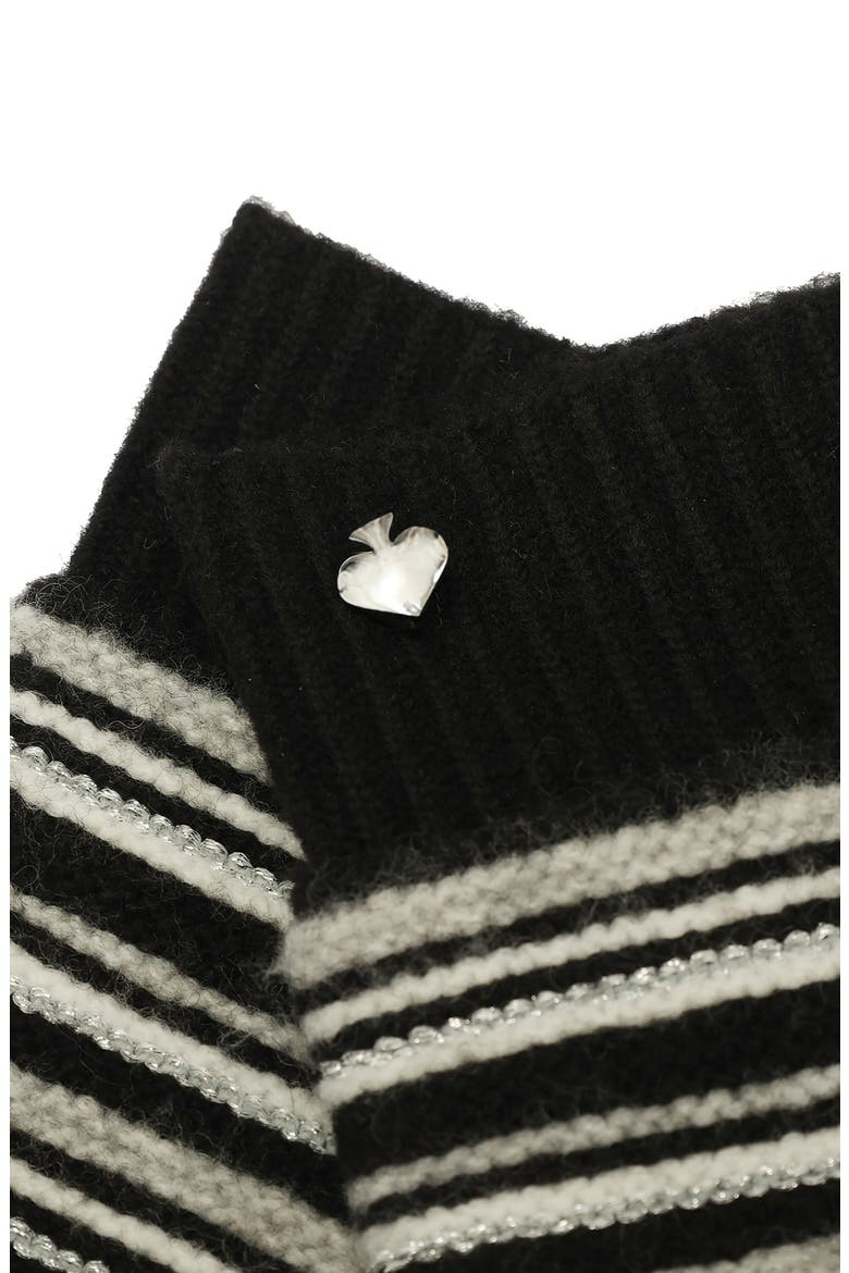garter stripe gloves, Alternate, color, BLACK MULTI