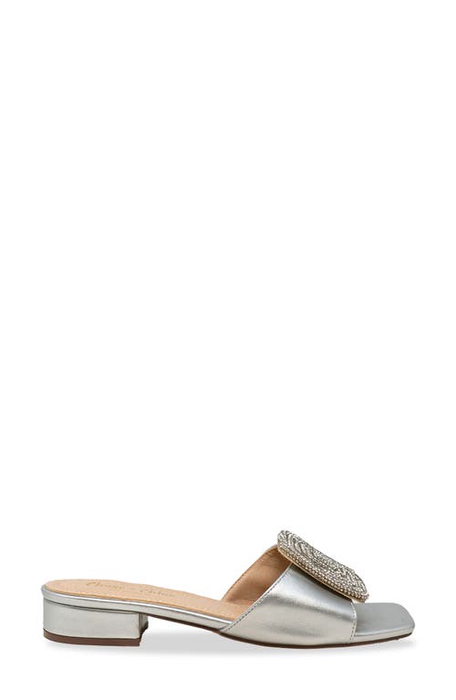 Chase & Chloe Chase And Chloe Flores Squared Spiral Rhinestone Sandal In Silver