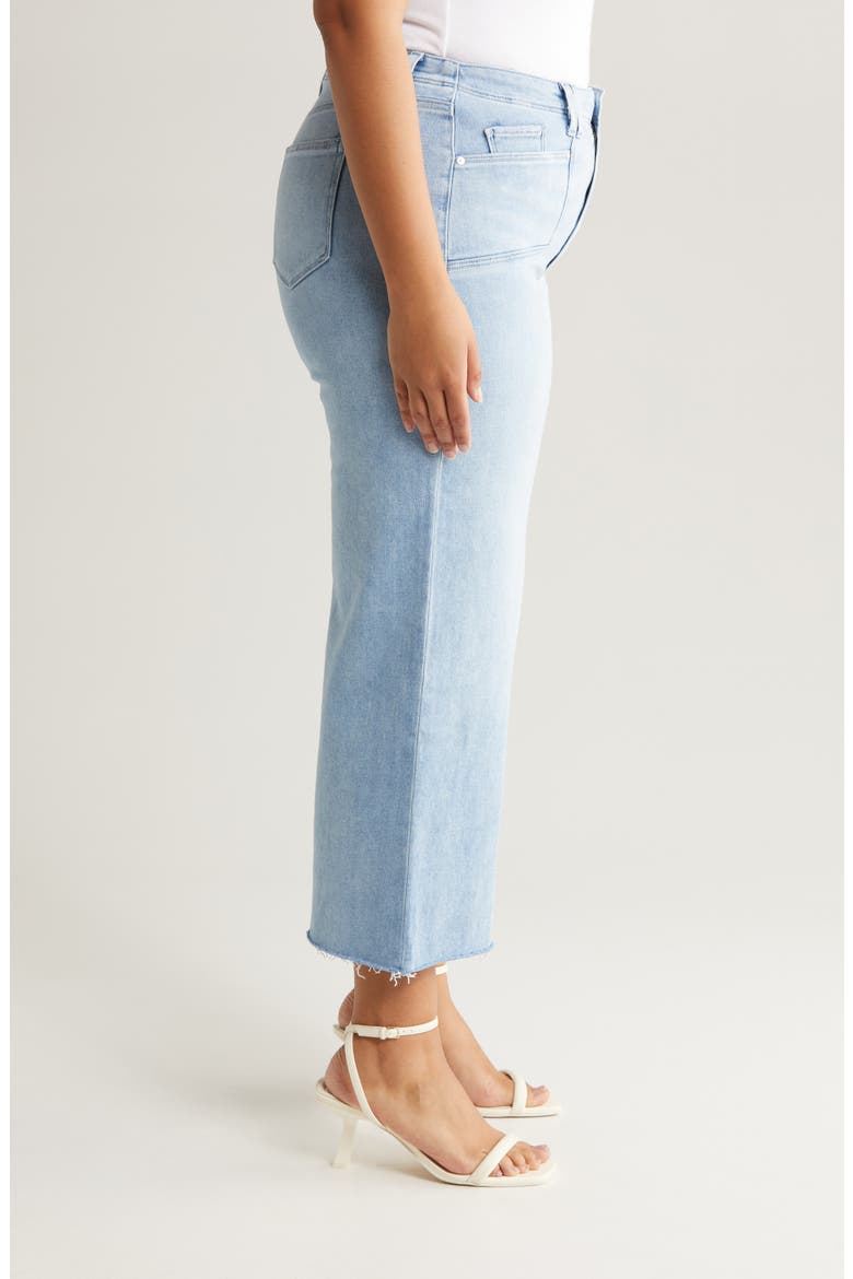 Anessa Raw Hem Wide Leg Jeans, Alternate, color, SHOTINGSTR