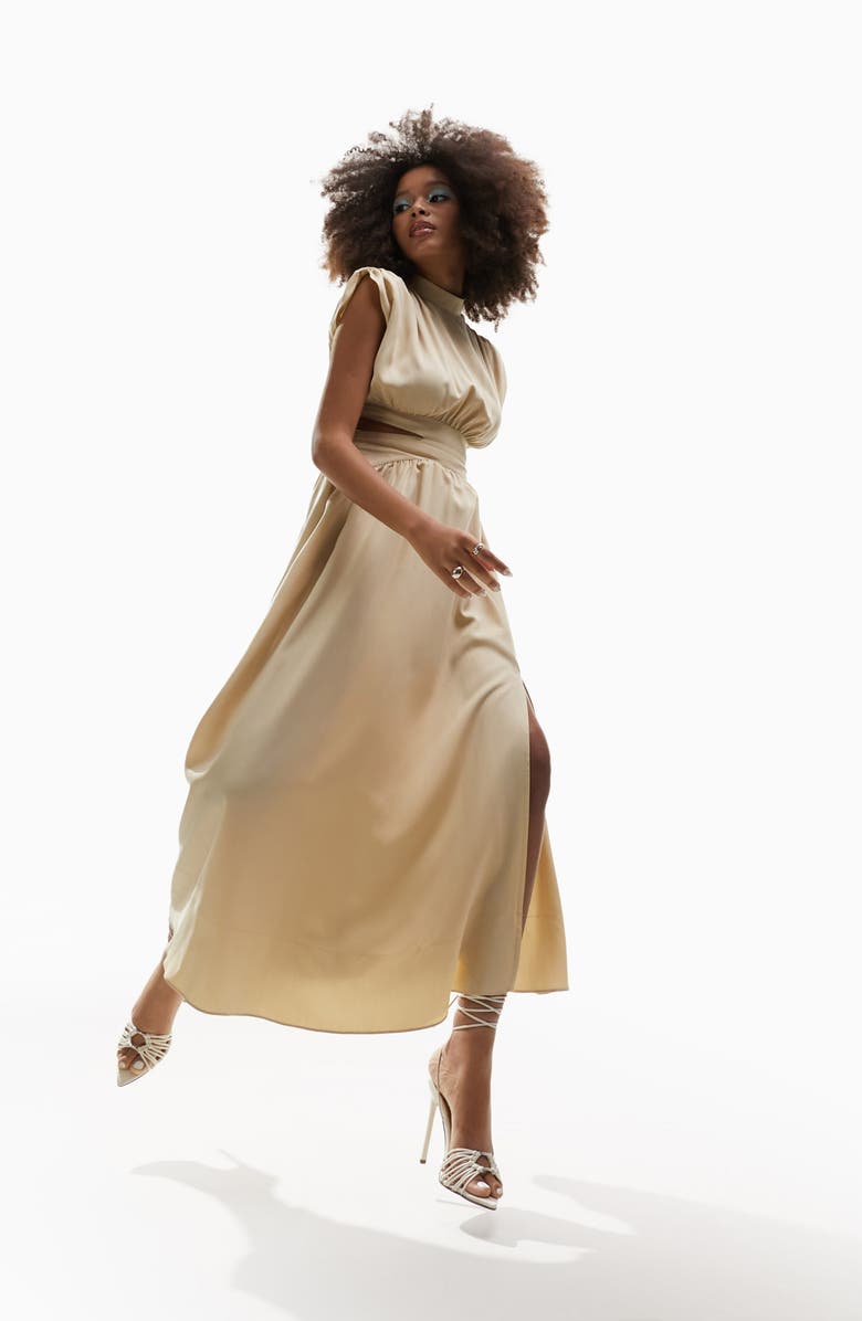 ASOS DESIGN Blouson Cutout Dress, Main, color,