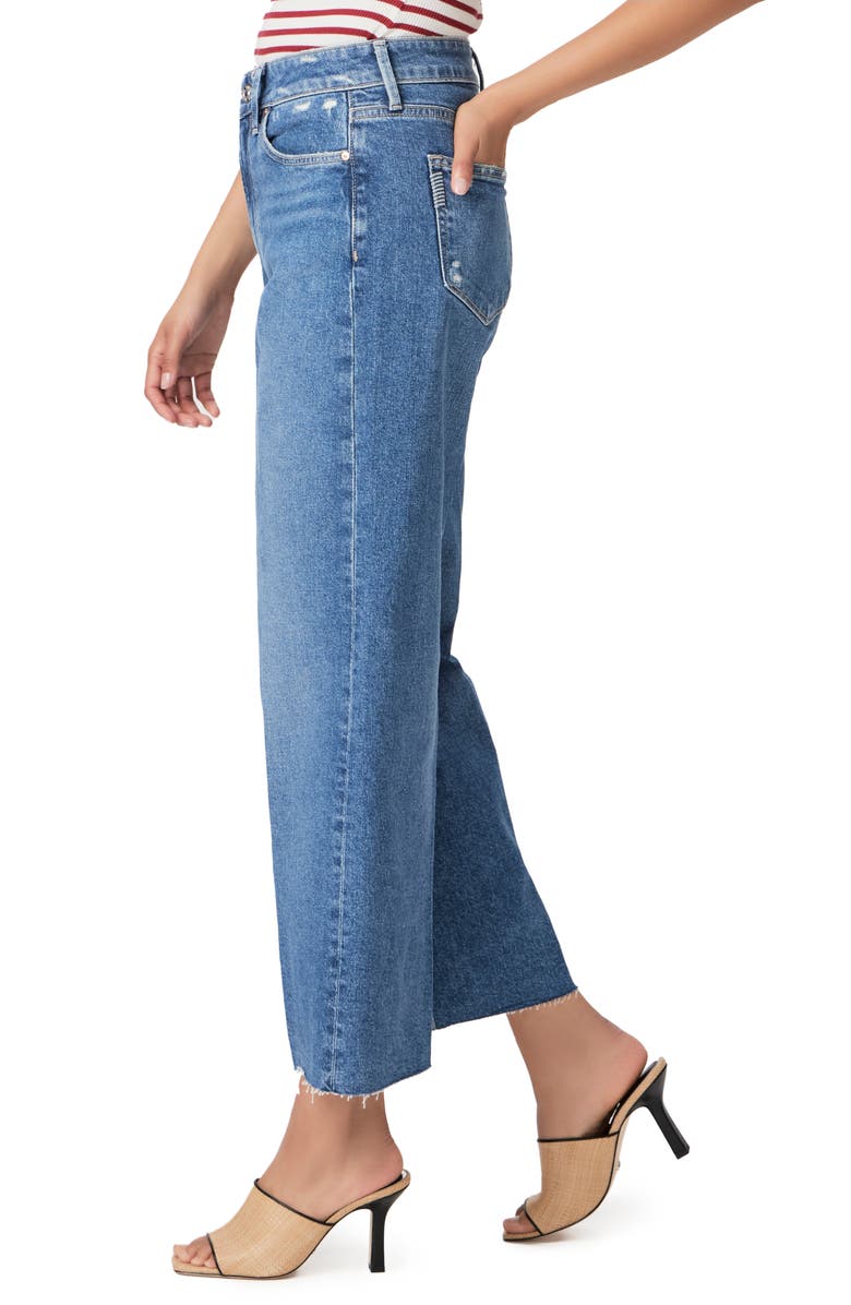 PAIGE Anessa Raw Hem Wide Leg Jeans, Alternate, color,