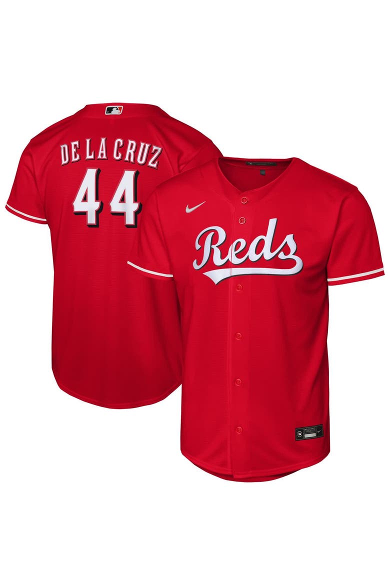 Youth Nike Elly De La Cruz Red Cincinnati Reds Alternate Replica Jersey, Main, color, Red