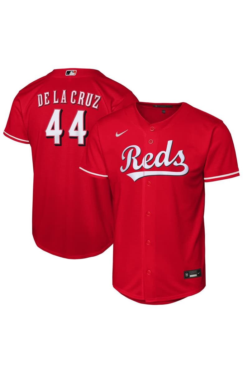Nike Youth Nike Elly De La Cruz Red Cincinnati Reds Alternate Replica Jersey, Main, color, Red