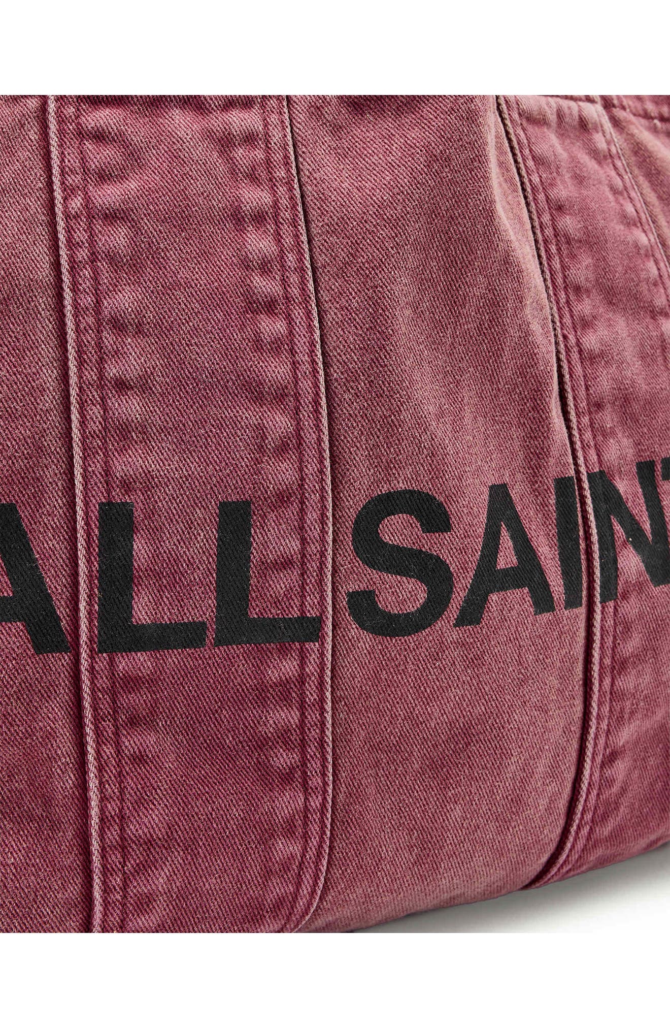 AllSaints Izzy Denim Tote, Alternate, color, Raspberry Pink