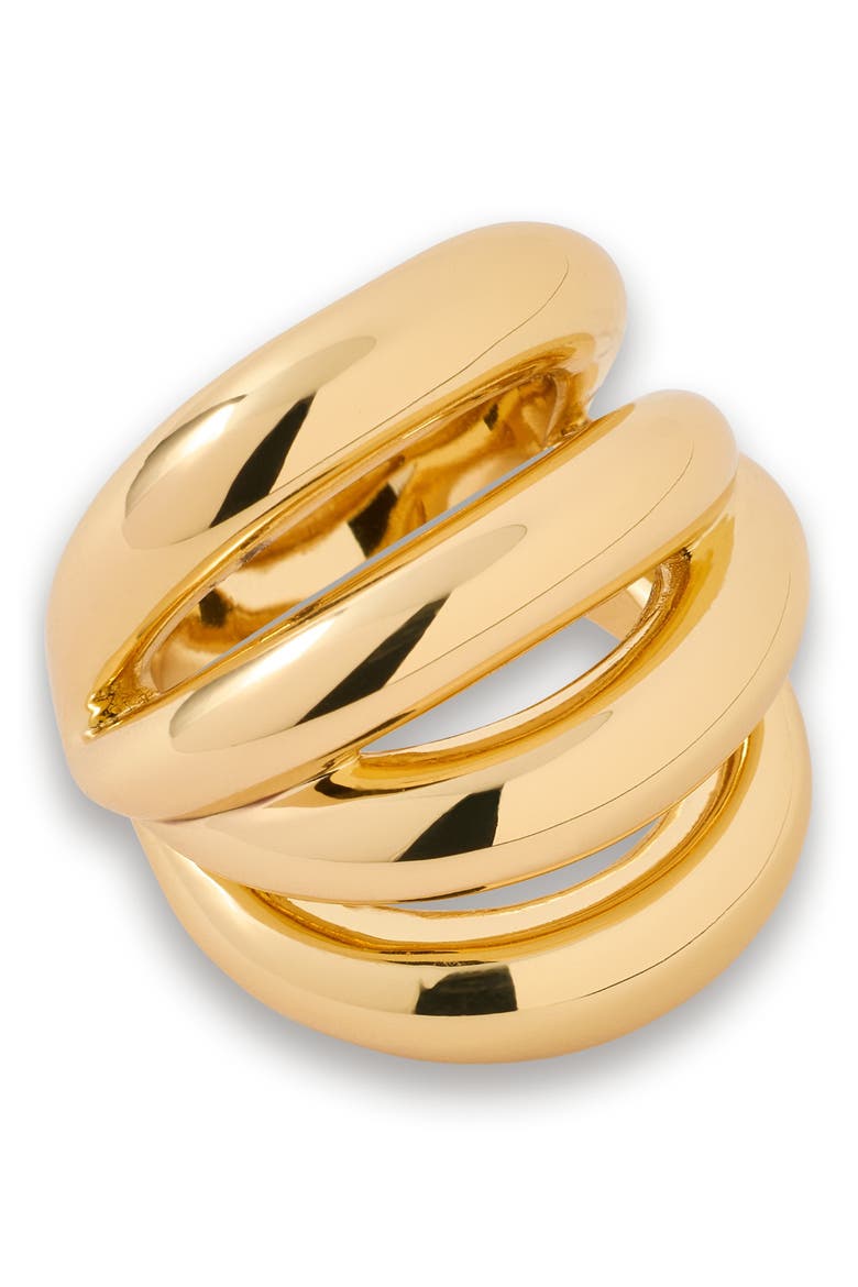 Interlocking Band Ring, Main, color, GOLD